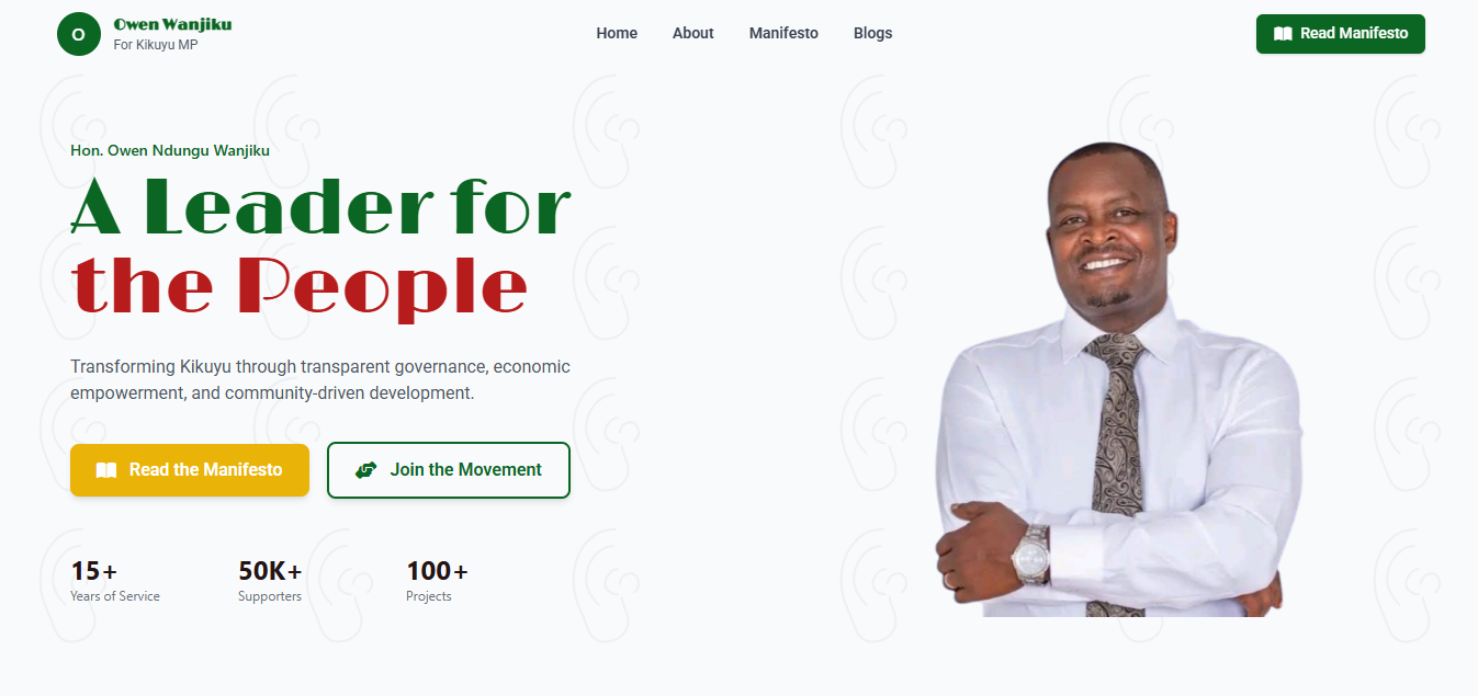 After - Campaign Website for Owen Ndung'u